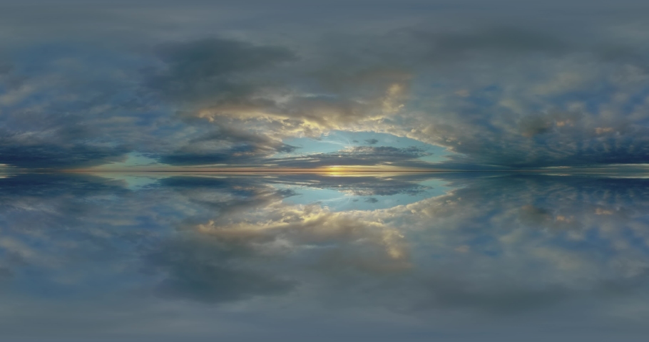 sky equirectangular hdr spherical mirror, panoramic clouds environment map landscape projection. High quality 4k footage Royalty-Free Stock Footage #1085323619