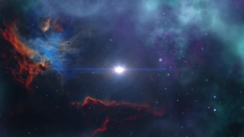 4K dark universe filled with stars, nebula and galaxy