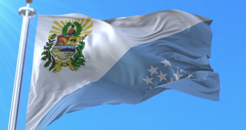 Flag of Sucre State, Venezuela. Loop
