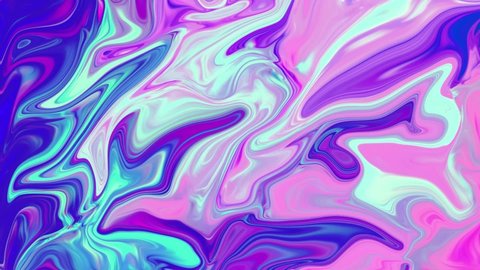 looped festive liquid. Fluid art drawing footage, abstract acrylic texture. Psychedelic morphing liquid