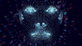 Digital AI Face FHD Background Loop - Powered by Shutterstock - Get 15% off with code: PIKWIZARD15