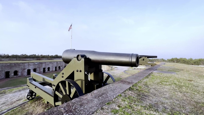 canon at fort macon state park near beaufort nc, north carolina