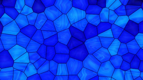 Beautiful colorful abstract blue glass polygonal pattern animation background. Beautiful glossy colorful abstract low poly surface wave. seamless loop 3D animation. 4K