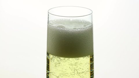 Pouring champagne in a glass