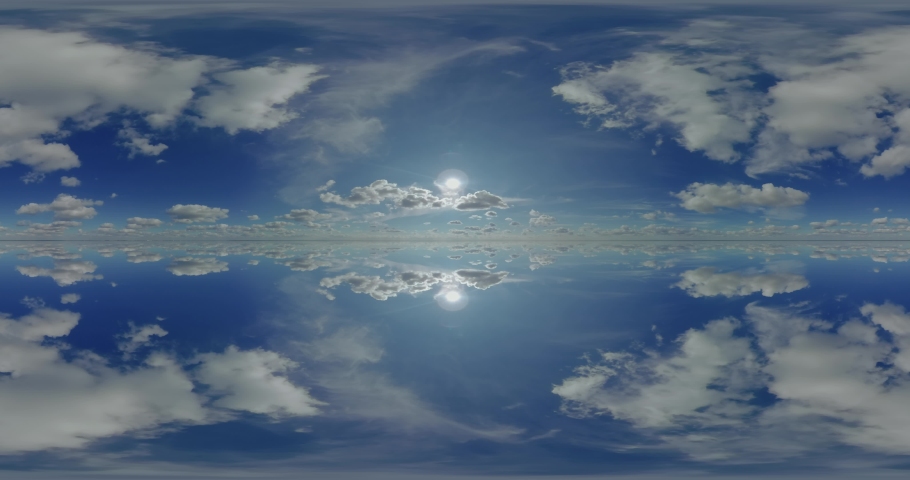 sky 360 equirectangular hdr spherical mirror, panoramic clouds environment map landscape projection. High quality 4k footage Royalty-Free Stock Footage #1085422064