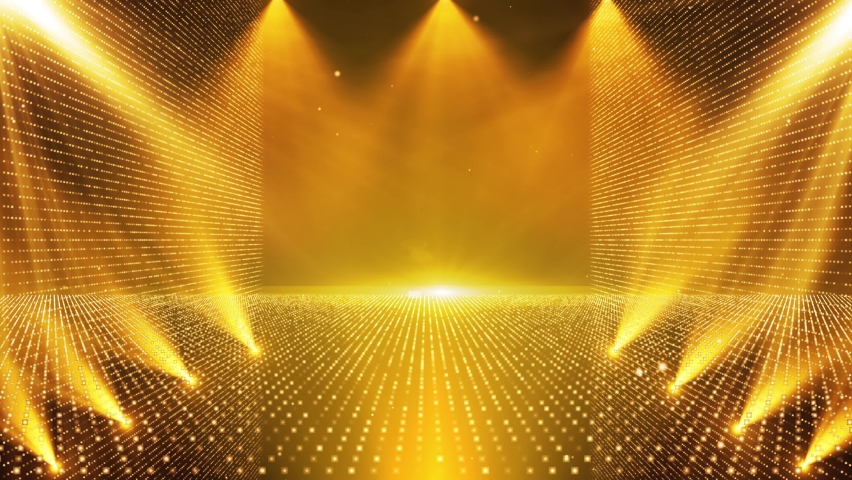 Romantic and aesthetic particle light flashing award ceremony stage background Royalty-Free Stock Footage #1085436794