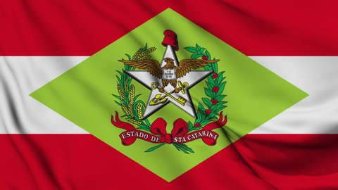 Flag of Santa Catarina. Flags of the states of brazil in high 4K resolution	