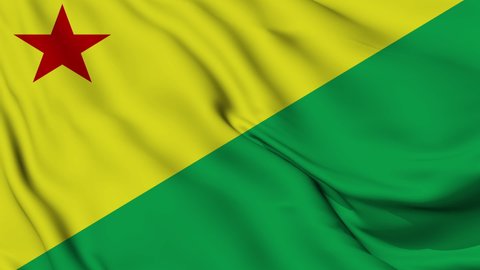 Flag of Acre . Flags of the states of brazil in high 4K resolution	