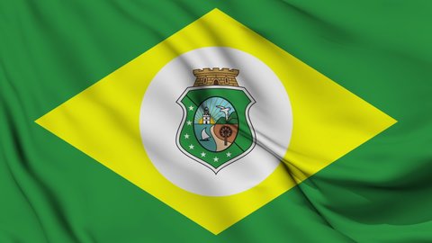 Flag of Ceará. Flags of the states of brazil in high 4K resolution	