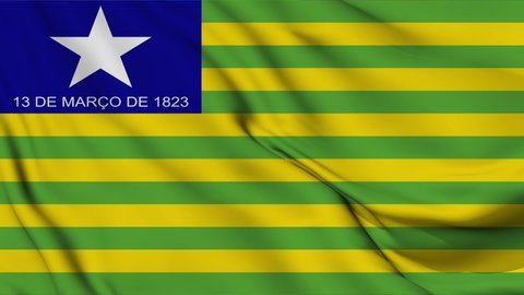 Flag of Piaui. Flags of the states of brazil in high 4K resolution	