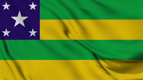 Flag of Sergipe. Flags of the states of brazil in high 4K resolution	