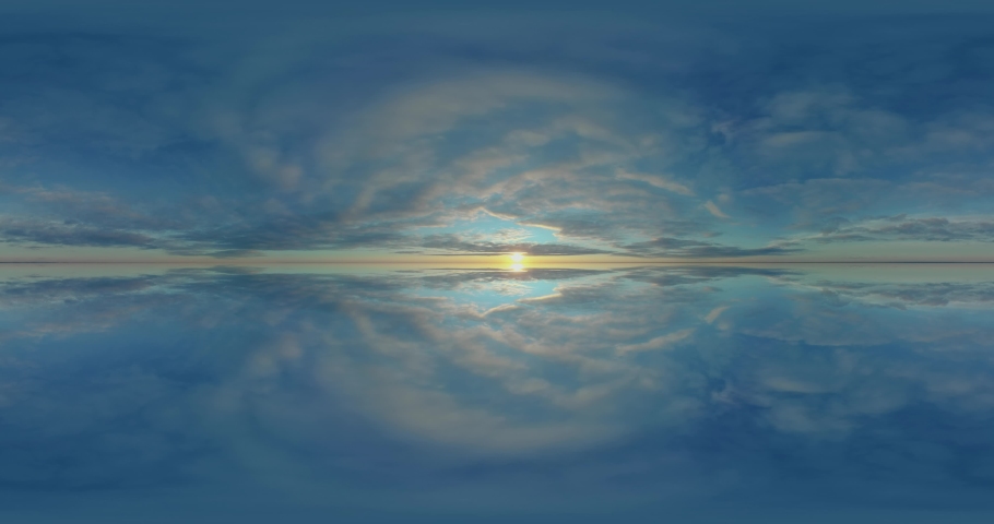 sky 360 equirectangular hdr spherical mirror, panoramic clouds environment map landscape projection. High quality 4k footage Royalty-Free Stock Footage #1085453885