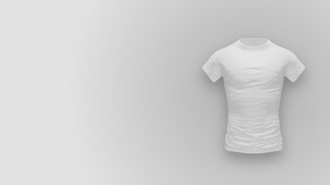 White T-shirt Looped Rotation Animation