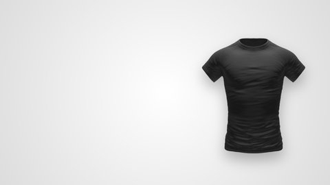 Black T-shirt Looped Rotation Animation