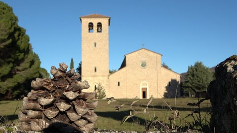 Ancient benedictine monastery of san vincenzo, abbey, molise italy