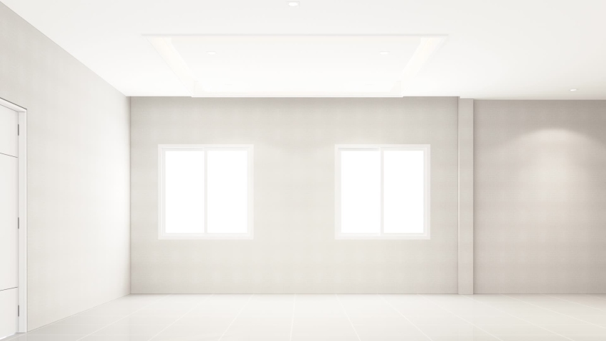 build up interior design modern classic style of living and dining area with black marble and black steel texture and gray furniture built-in 3d rendering stop motion