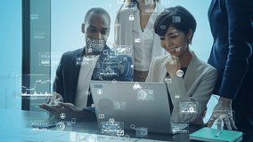 Group of multinational people meeting in the office. Business and technology concept. Digital transformation. - Powered by Shutterstock - Get 15% off with code: PIKWIZARD15