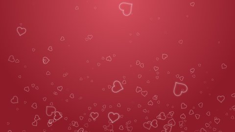 Abstract Red Valentines Day Hearts Background.