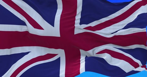 Amazing waving United Kingdom flag.