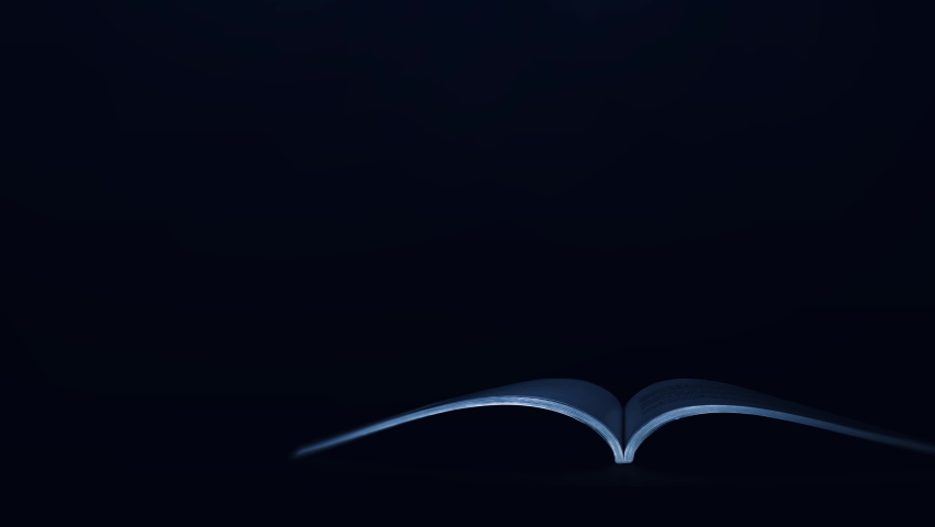 Learning from books or textbooks and the Internet helps create new ideas. Slowly moving interconnected polygons surround a glowing electric light bulb with a book underneath. dark blue background. Royalty-Free Stock Footage #1085502854