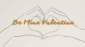 Happy Valentine's Day Couples hand creating Heart of love basic Full hd aniamtion.
Be mine Valentine's text scatter basic valentine's animation for couples. - Powered by Shutterstock - Get 15% off with code: PIKWIZARD15