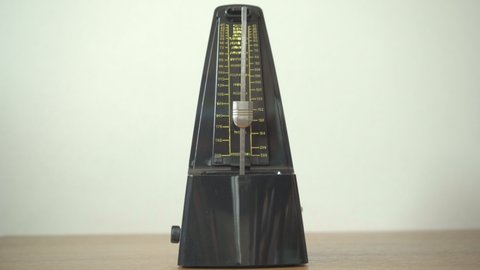 A metronome makes tempo at 140 beats per minute