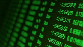 Green stock market tickers. Digital animation of stock market prices passing by. 3d render abstract background stock market data on display. Financial concept. - Powered by Shutterstock - Get 15% off with code: PIKWIZARD15