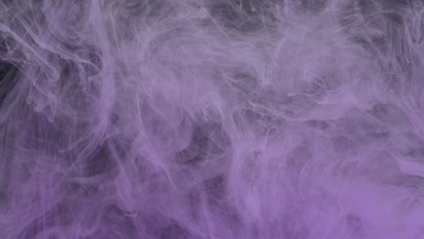 Purple ink acrylic paint mixing in water, swirling softly underwater. Colored violet acrylic cloud paint in aquarium. Slow motion abstract smoke explosion animation. Beautiful art background