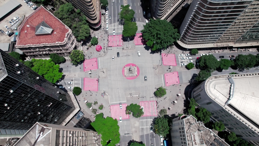 Aerial view of the city of Belo Horizonte, in Minas Gerais, Brazil. 4K.