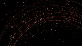 Hi-tech minimal futuristic motion background with round lines and grunge particles. Seamless looping. Video animation Ultra HD 4K 3840x2160
