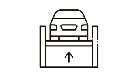 Shock Absorber Icon Animation line