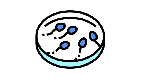 sperm preparation color icon animation