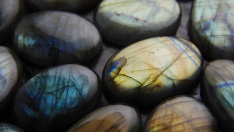 Beautiful multicolored Labradorite Stone Rotate