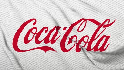 SALERNO, ITALY - JANUARY 18, 2022: 3d Animated logo of the famous COCA COLA soft drink. Coca Cola logo