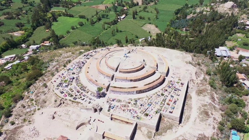 Cemetery Yungay Ancash, Peru Drone