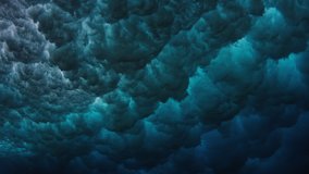 Underwater view of the ocean wave breaking in Maldives with lots of foam and bubbles - Powered by Shutterstock - Get 15% off with code: PIKWIZARD15