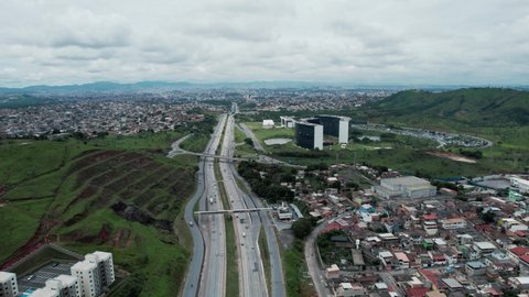 Aerial view of "Cidade Administrativa" in the city of Belo Horizonte, in Minas Gerais, Brazil. 4K.
