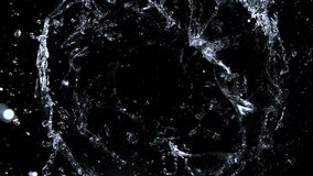 Super Slow Motion Shot of Rotating Water Ring Moving Towards Camera at 1000fps. - Powered by Shutterstock - Get 15% off with code: PIKWIZARD15