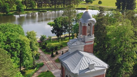 Mir, Grodno Region, Belarus. Chapel-tomb is a monument of architecture in the urban village Mir. Chapel, the tomb of the princes Svyatopolk-Mirsky, Mir castle complex