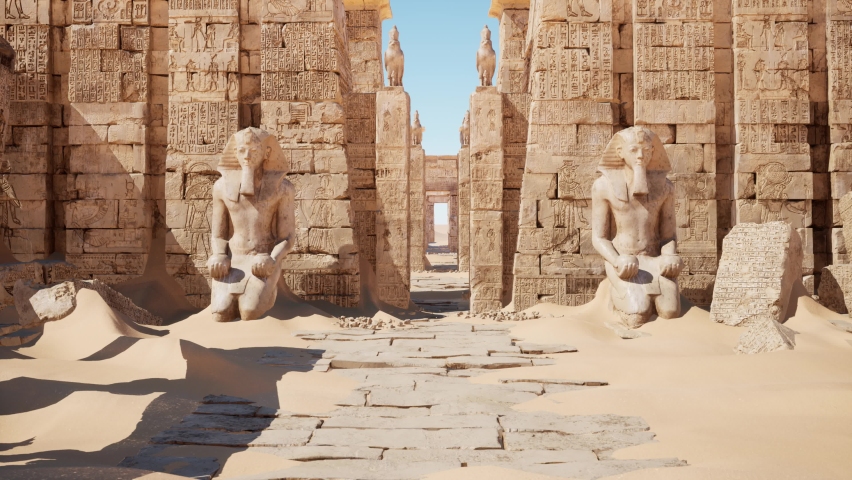 Super Cool Egypt Ruins Animation  Royalty-Free Stock Footage #1085620160