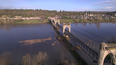  drone Langeais bridge castle Loire