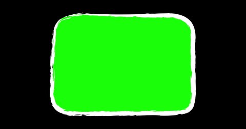 Green screen chalk board animation. Transparent background. your image or text here. handwriting white chalk. green musk