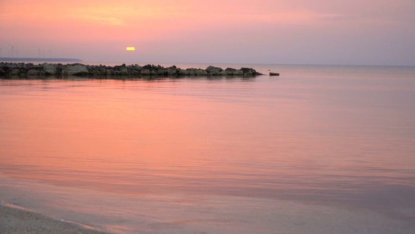 scenic red sunrise background sun rising close up video of sun rising behing sea