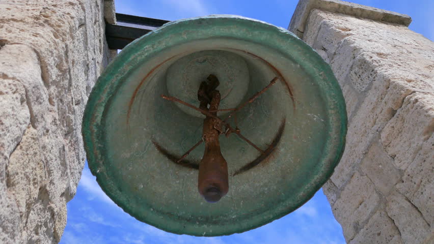 The bell of the ancient city of Chersonesos. Shooting movies in 4K. The shutter speed is 1/50. With the use of ND-filter.