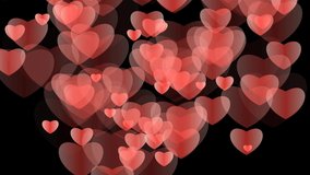 Red heart floating up animation isolated on black background. Concept of social media likes and velentine day. Loop animation. - Powered by Shutterstock - Get 15% off with code: PIKWIZARD15