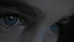 Macro Shot of Child Eyes While Using Tablet, Smartphone Computer. Portrait Close Up Сute Little Kid While Watching TV. Child Watch Television. Concept Video Game, Entertainment, Family. Human Face. - Powered by Shutterstock - Get 15% off with code: PIKWIZARD15