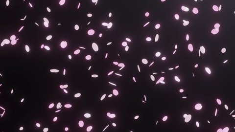 Loop animation of cherry blossom blizzard, spring background particle with cherry blossoms dancing