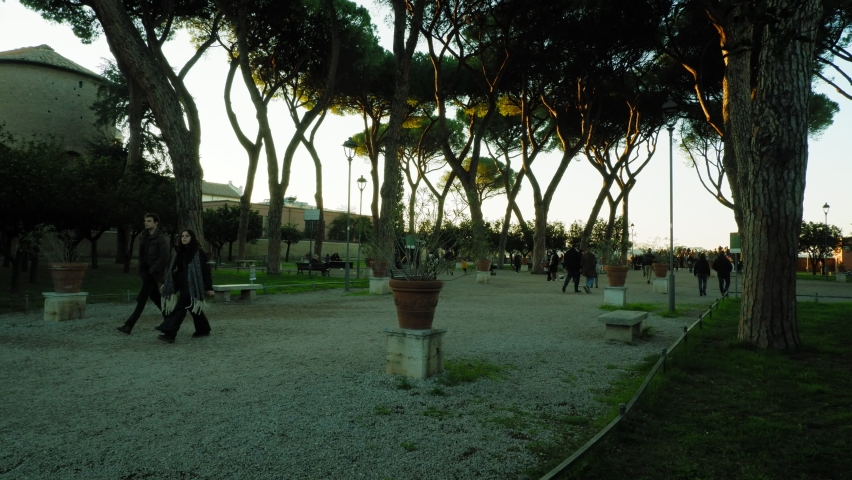 Timelapse of people in the park Rome | Shutterstock HD Video #1085686298
