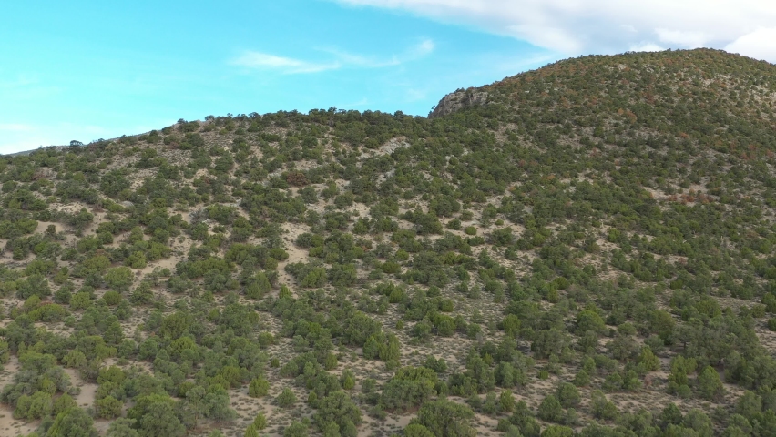 Aerial shot of the Snake Mountain Range in White Pine County, Nevada, and in the distance, peaks within the boundary of Great Basin National Park are seen as the camera makes a dolly in motion.