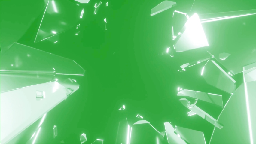 Breaking glass green screen motion graphics Royalty-Free Stock Footage #1085718074